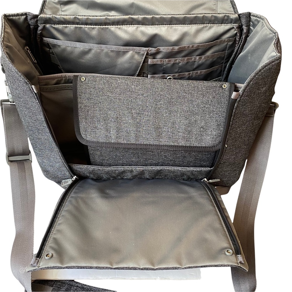 Gray Hie by Grovia Diaper Bag Backpack Travel Large - Picture 9 of 11